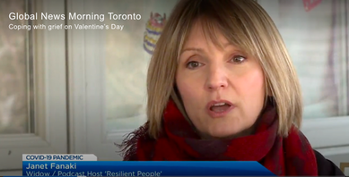 Global News, Janet Fanaki, coping with Valentine's Day and grief, Minna Rhee 